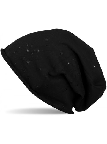 styleBREAKER Beanie Mütze in Schwarz-Schwarz