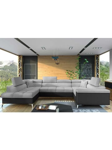 MF Design Tiya Recamiere Links in Grau -  (L) 342 x (B) 342 x (H) 88 cm