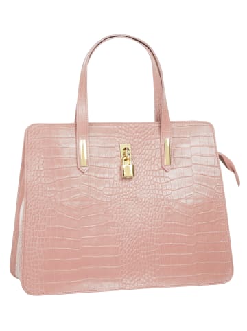 Cluty Handtasche echt Leder in rosa