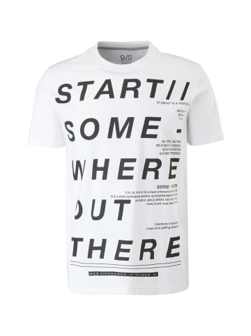 QS T-Shirt in 01D0_weiß