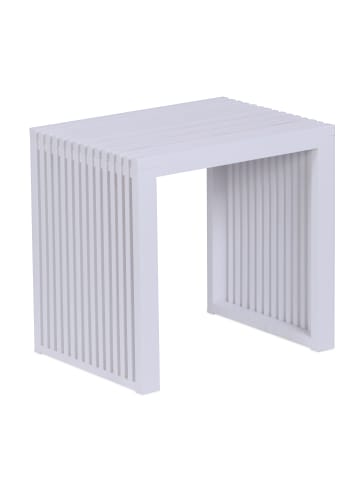 relaxdays Sitzbank in Weiß - (B)45 x (H)43 x (T)33 cm