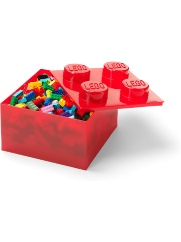 LEGO Room Copenhagen LEGO Aufbewahrungsstein 4 Noppen Stapelbare Aufbewahrungsbox rot
