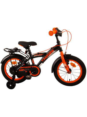 Volare Kinderfahrrad Thombike für Jungen 14 Zoll Kinderrad in Schwarz Orange 4 Jahre