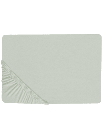 Beliani Bettlaken JANBU in Grün - (W) 140 x (H) 30 x (L) 200 cm