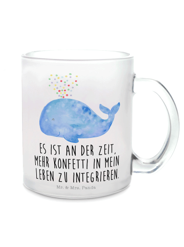 Mr. & Mrs. Panda Teetasse Wal Konfetti mit Spruch in Transparent