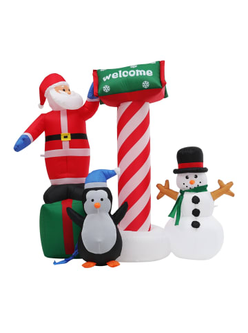 TDubhe Aufblasbarer Weihnachtsmann mit Pinguin und Schneemann in Bunt 160x170 cm