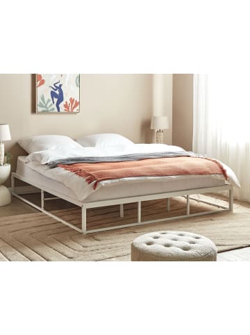 Beliani Doppelbett VIRY in Weiß - (W) 186 x (H) 30 x (L) 206 cm