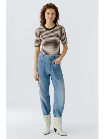 Oui Pullover in brown white