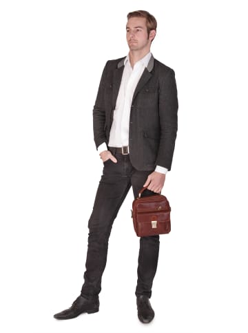 piké Herrentasche echt Leder in braun