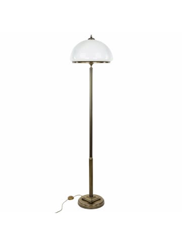 Licht-Erlebnisse Stehlampe (B)40 x (L)40 x (H)170 cm in Messing Antik Weiß