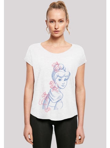 F4NT4STIC T-Shirt Disney Cinderella Mouse Zeichnung in weiß