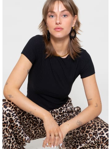 SASSYCLASSY Crop-Shirt in Schwarz