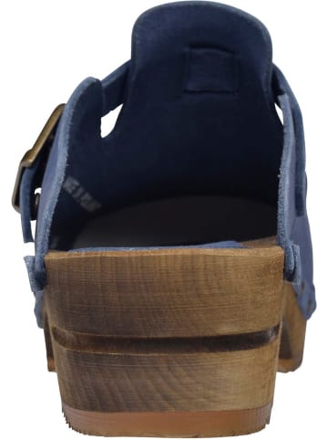 Sanita Comfortwear Clog "Wood-Kristel Open" in Blau