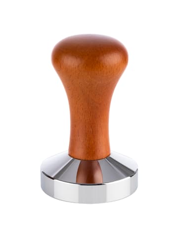 Buddy's Bar Tamper mit Matte in Braun, Maße: 5,8x5,8x9 cm