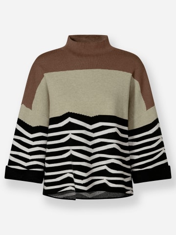Heine Pullover in sand-schwarz-gemustert