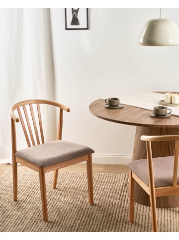 Beliani 2er-Set Esszimmerstuhl CRAIG in Braun/Beige