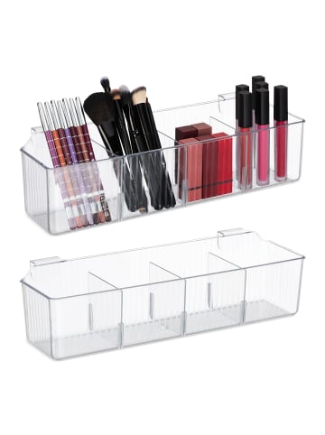 relaxdays 2 x Schranktür Organizer in Transparent - (B)38 x (H)10 x (T)12,5 cm