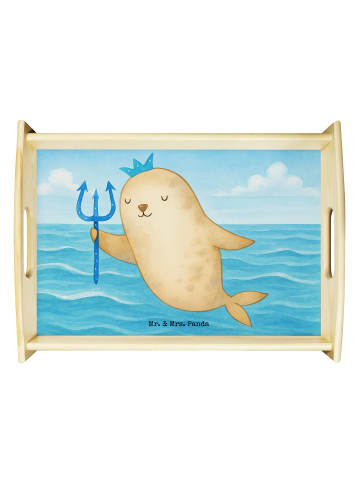 Mr. & Mrs. Panda Servier Tablett Sternzeichen Wassermann Design ... in Weiß
