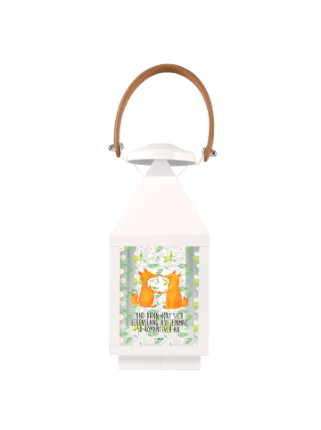 Mr. & Mrs. Panda Laterne Füchse Liebe mit Spruch in Transparent