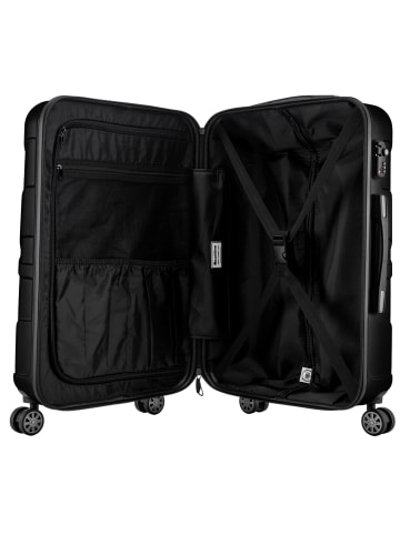 suitline Handgepäckkoffer 55x35x20 cm Carry-On 55cm Hartschale 34 L in Schwarz