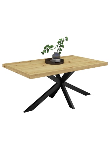 58 aufm Kessel ESSTISCH Elgin 2 175x80x100 Metall+Holzwerkstoff Schwarz/Plankeneiche