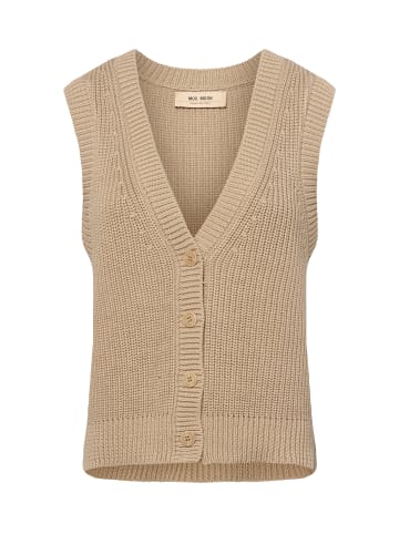 Mos Mosh Weste MMKirby in taupe - 0001