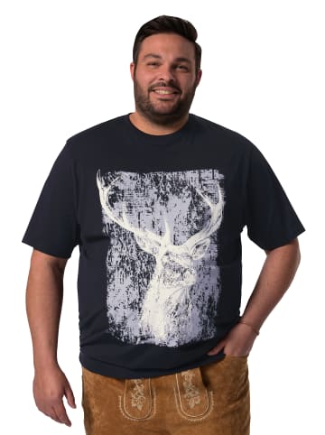 Men Plus Kurzarm T-Shirt in schwarz