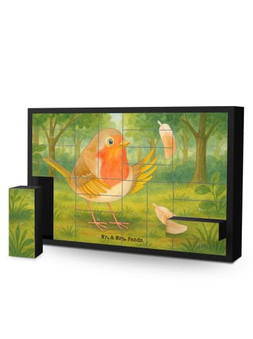 Mr. & Mrs. Panda Adventskalender Selbst Befüllen Rotkehlchen Fed... in Weiß