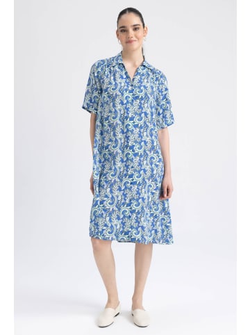 DeFacto Hemdblusenkleid SHIRT DRESS in Mittelblau