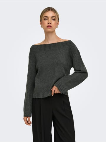 ONLY Strickpullover in Dark Grey Melange