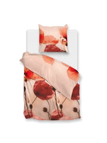 Zo!Home Renforcé Bettwäsche - Campbell - Mohnblumen in rosa