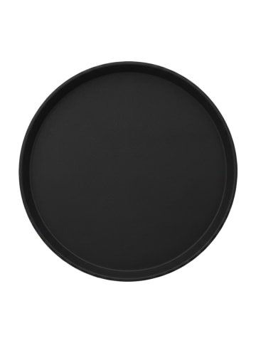 relaxdays 5 x Serviertablett in Schwarz - Ø 35 cm