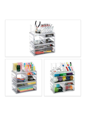 relaxdays Makeup Organizer in Transparent