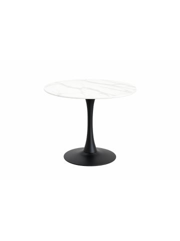 möbel-direkt Esstisch Ø90 cm Marmor in weiß
