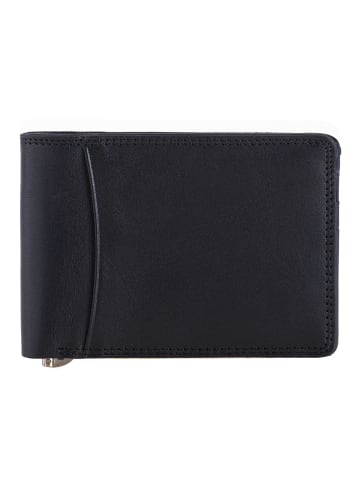 MYWALIT Geldbörse RFID Leder 11 cm black-blue