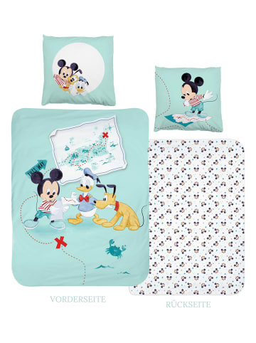 Disney Mickey Mouse Bettwäsche-Set "Disney's Mickey Mouse, Pluto & Donald Duck" in Mint