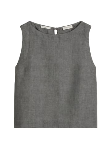 Marc O'Polo Ärmellose Leinenbluse regular in Slate Grey Melange