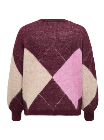 ONLY Carmakoma Strickpullover in Winetasting