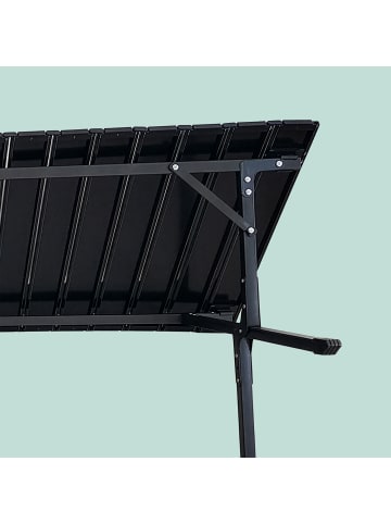 relaxdays Campingtisch in Schwarz - (B)90 x (H)44 x (T)60 cm
