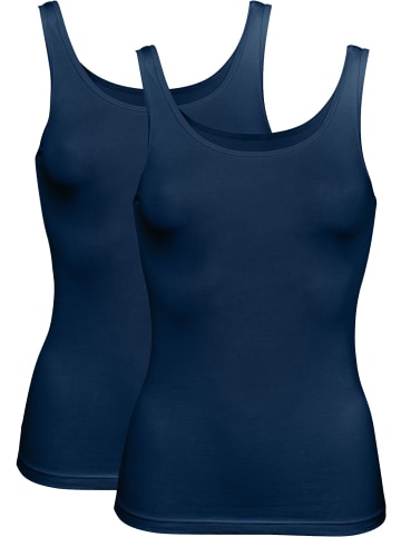 Erwin Müller Baumwolle, Single-Jersey Unterhemd 2er-Pack in marine