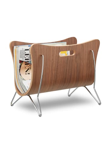 relaxdays Zeitungsständer in Natur - (B)37 cm