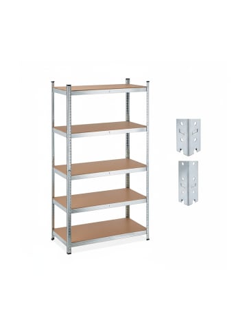 relaxdays Schwerlastregal in Silber - (B)100 x (H)180 x (T)50 cm