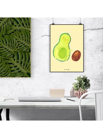 Mr. & Mrs. Panda wanddeko Avocado Kern rollt ohne Spruch in Gelb Pastell