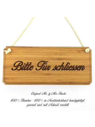 Mr. & Mrs. Panda Schild Bitte Tür schliessen mit Spruch in Keine Angabe