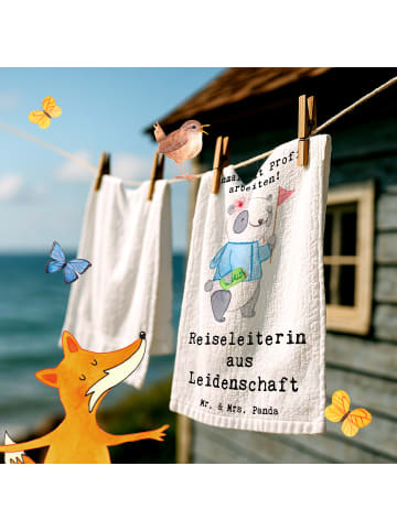 Mr. & Mrs. Panda Gästehandtücher Reiseleiterin Leidenschaft mit ... in Weiß