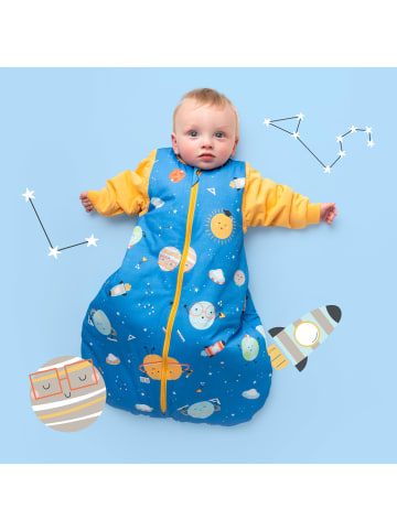 Schlummersack Babyschlafsack, 1.0 TOG in Blau-Gelb