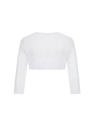 Nübler Dirndlbluse langarm Lisa in Weiß