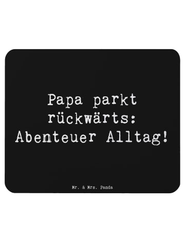 Mr. & Mrs. Panda Mauspad Vater Abenteuer mit Spruch in Schwarz