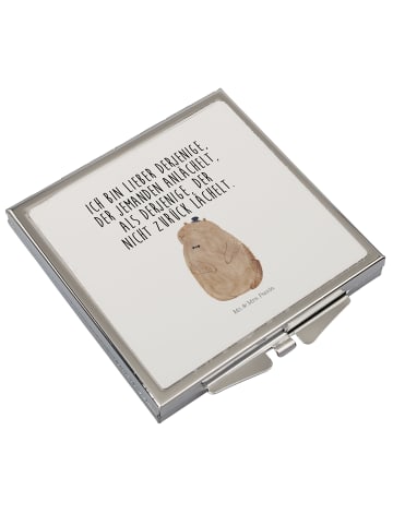 Mr. & Mrs. Panda Schminkspiegel Murmeltier mit Spruch in Weiß