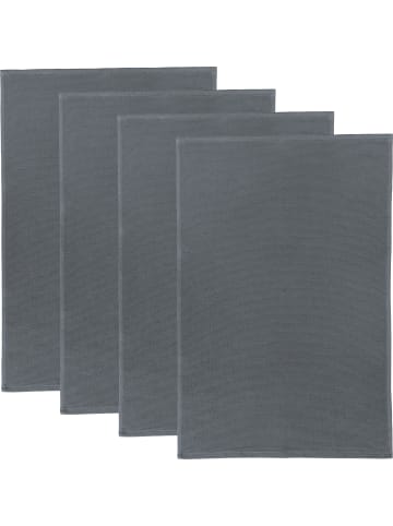 Erwin Müller Baumwolle Frottier-Geschirrtuch 4er-Pack in grau